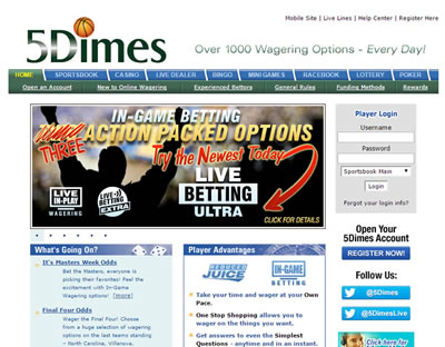 5Dimes Sports Betting Site